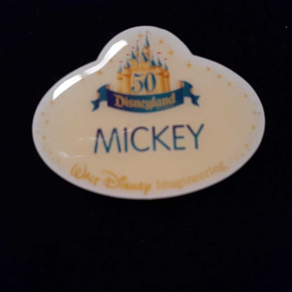 2 Disney Name Tag Sets Celebrating Disneyland 50th